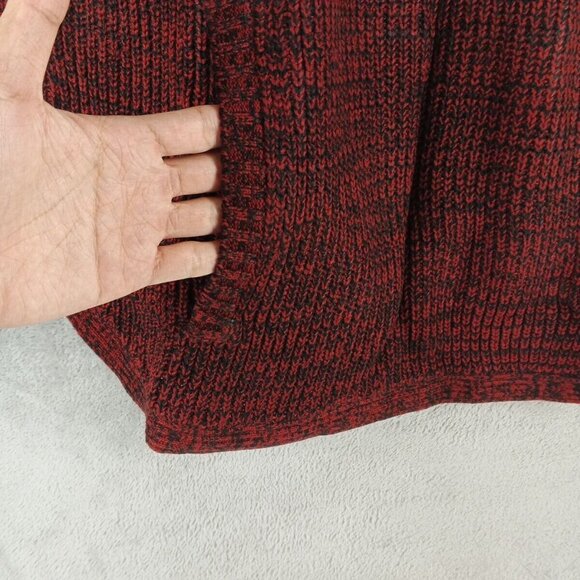 NWT $49 Style&Co Fall Ribbed Sweater LARGE(12-14) Cowl Neck Pullover Burgundy - Picture 6 of 10